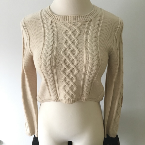 Love Tree Sweaters - Cropped Cable Knit Sweater